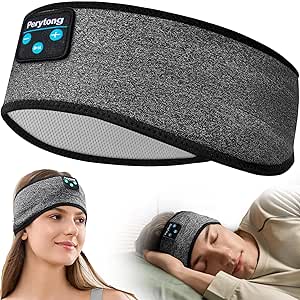 Sleep Headphones Headband - Sleeping Headphones for Side Sleepers - Music Headphones Comfortable Headband with Ultra-Thin HD Stereo Speaker for Workout Running Cool Gadgets Unique Gifts