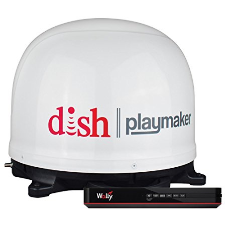 Winegard PL7000R DISH Playmaker HD Portable Satellite Antenna with Wally HD Satellite Receiver Bundle- White