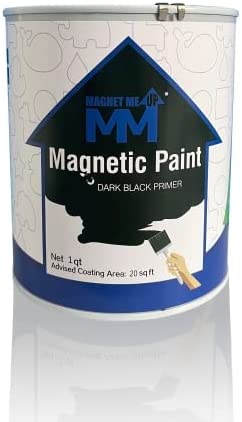 Magnet Me Up Magnetic Receptive Paint Primer, 1 Quart, Dark Black, Perfect for DIY Projects and So Much More