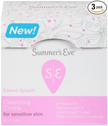 Summers Eve Cleansing Cloths Island Splash 16 Count Pack Of 3