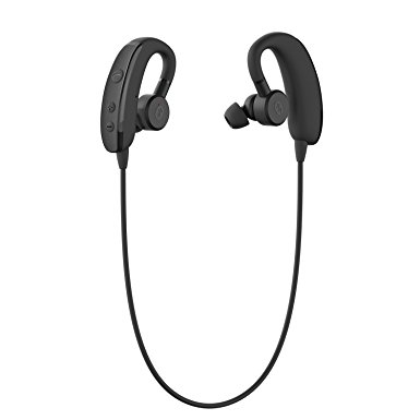 Bluetooth Sports Stereo Headphones,X-Live 380 Wireless Bluetooth V4.1 Sweatproof Noise Cancellation In Ear Headset with Microphone (Black)