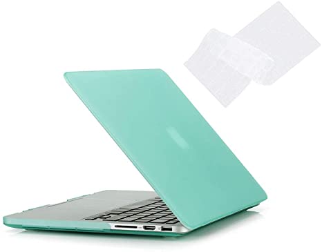 RUBAN Case MacBook Old Retina 15" No CD-ROM (2012-2015) Release (A1398), Plastic Hard Case Shell with Keyboard Cover for Old MacBook Pro 15-inch 15.4" with Retina Display, Green