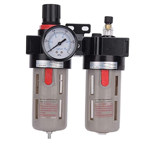 PT1/4 Air Filter Regulator Kit Air Pressure Compressor Gauge Trap Oil Water Separator Tools Set