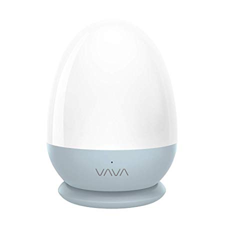 VAVA Night Lights for Kids, Baby Night Light, Bedside Lamp for Breastfeeding, ABS PP, Touch Control, Timer Setting-Blue