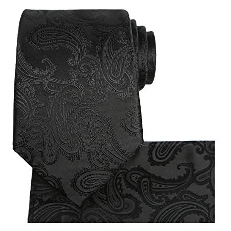 KissTies Mens Extra Long Tie Paisley Pattern Necktie   Gift Box (63'' XL)