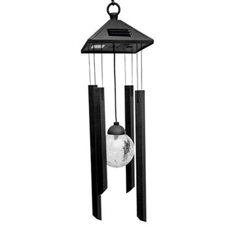 AceList Solar Powered Colour Changing LED Windchime Outdoor Garden Metal Wind Chime Shopmonk