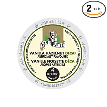 Van Houtte Vanilla Hazelnut Decaffeinated Coffee, 24-Count K-Cups for Keurig Brewers (Pack of 2)