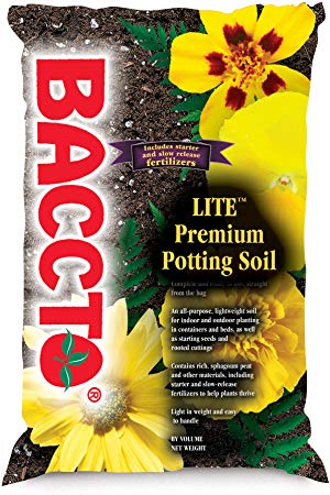 Michigan Peat 1460 Baccto Lite Premium Potting Soil, 8 Quarts