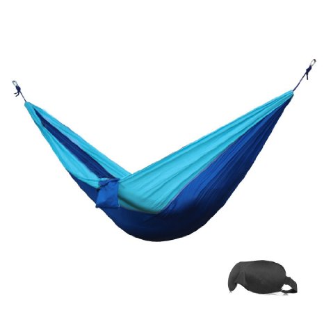 Hammock - 210T Parachute Nylon Portable Heavy-Duty Camping Hammocks - Bundled with 3D Eye Mask,Ropes, Carabiners