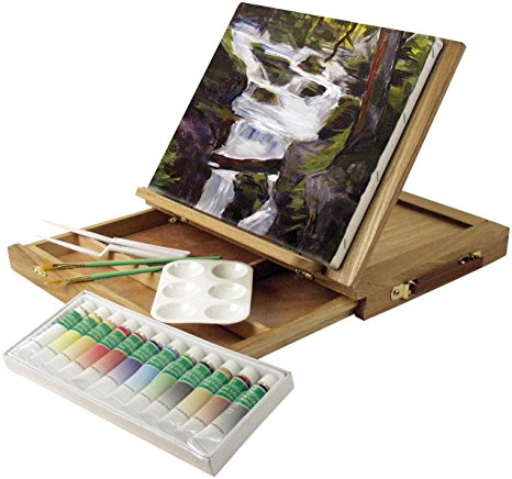 Art Advantage Wood Art Box Easel Paint Set