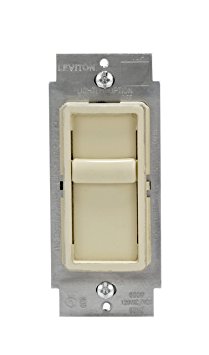 Leviton 6672-1LI SureSlide Universal 150W LED/CFL Incandescent Slide-To-Off Dimmer, Ivory