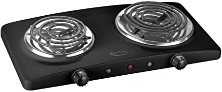 Betty Crocker BC-2591CB Portable Dual Electric Burner, Black