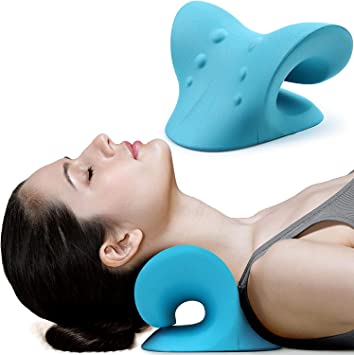 Gain Neck And Shoulder Relaxer Traction Device For Cervical Stretcher Neck Support For Pain & Neck Hump Corrector For Women Massage Relaxer Scent Booster Blissful Breeze (Relaxer)