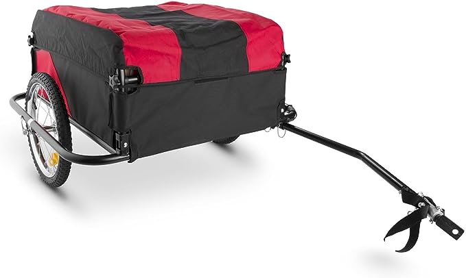 DuraMaxx Mountee Bicycle Trailer - Bike Trailer Cargo, Trailers, Carrier, Stable, Powder Coated, Easy Transport, Robust, 130 L Cargo Space, 60 Kg, Steel Tube, Nylon Upholstery, Folds Up