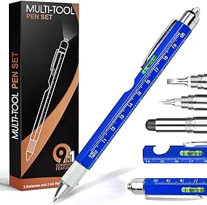 Fathers Day Dad Gifts from Daughter Son, 9 in 1 Multi Tool Pen, Cool Tool Gifts for boyfriend Husband, Fathers Day Birthday Gifts for Husband from Wife, Stocking Stuffers for Men Grandpa Him