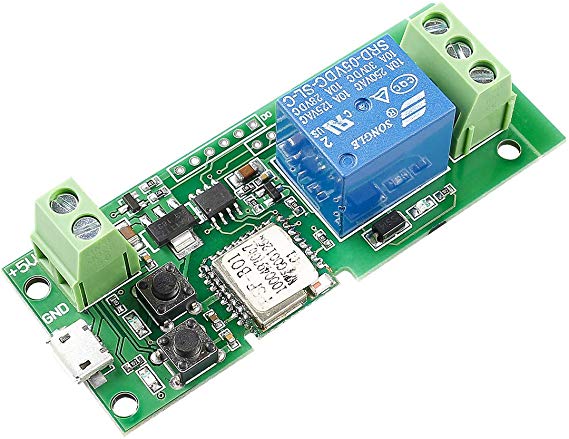 SunFounder WiFi Relay USB DC 5V Relay Module Smart Home Wireless Switch Controller with APP, Ba Applied to Access Control, Turn on PC, Garage Door，Learning Program