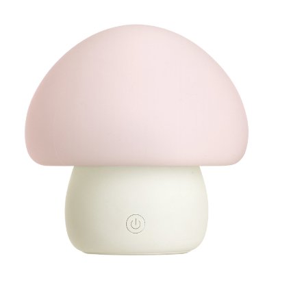 Emoi Multicolor Emotional Mushroom Yoga Lamp Dim Mood Lamp Night Light for Yoga Bedroom Baby Room Hallway Vibration Sensitive Built-in Battery for Portable Outdoor Usagewhite