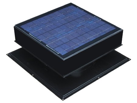 Solar Attic Fan, Roof Mount 30 Watt, Black