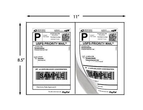 MFLABEL Half Sheet Laser/Ink Jet Shipping Labels (Compare to Avery 5126), 1000 Pack