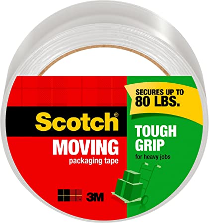 Scotch Tough Grip Moving Packaging Tape, 1.88 in. x 54.6 yd., 1 Roll/Pack