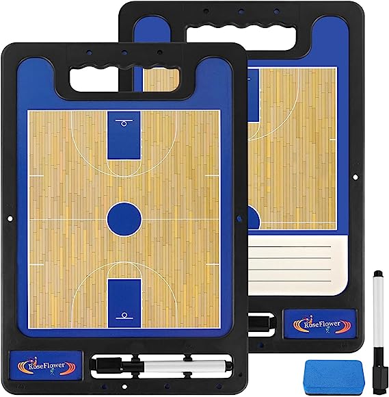 Joyeee Basketball Coach Board Dry Erase Portable Double-Sided Basketball Coaching Tactical Marker Board Plan Strategy Lineup Clipboard Coaches Gifts Training Equipment Accessories for Game Sports Play