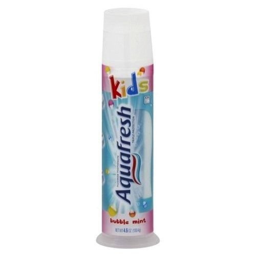 Aqua Fresh Kids Pmp Size 4.6z Aquafresh Kids Bubble Mint Pump Toothpaste