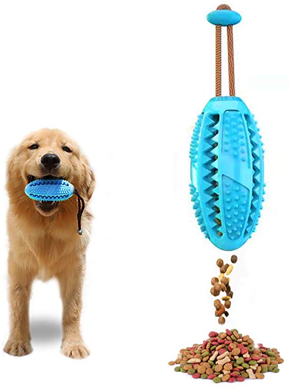 AostLin Dog IQ Treat Ball/Interactive Food Dispensing Dog Toy/Dog Toothbrush, 3 in 1 Multifunction Dog Chew Toys