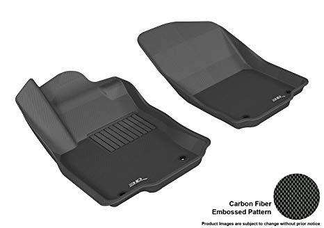 3D MAXpider Front Row Custom Fit All-Weather Floor Mat for Select Mercedes-Benz GLE-Class/ GLS-Class/ ML-Class/ GL-Class Models - Kagu Rubber (Black)