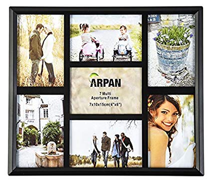 6"x4" Multi Aperture Photo Picture Frame - Holds 7 Photos 6"x4"