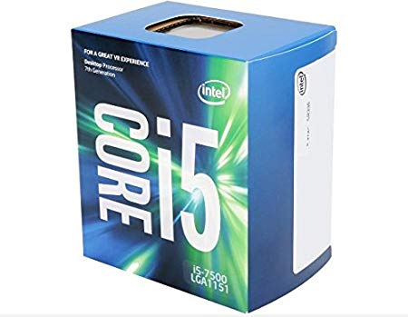 Intel BX80677I57500 Intel Core i5 7500, Quad Core, 3.4GHz, 3.8GHz Turbo, 1100MHz GPU, 65W, Silver