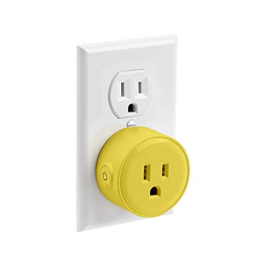 LITEdge Smart Plug, Compatible with Alexa, Wi-Fi Accessible Power Outlet, No Hub Needed, Control with App on Phone, Single Socket, More Cool Yellow Finish