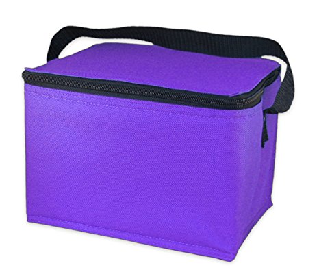EasyLunchboxes Insulated Lunch Box Cooler Bag, Purple