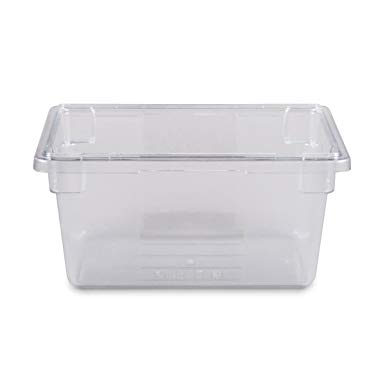 Rubbermaid Commercial Plastic 5-Gallon Food Box, Clear, FG330400CLR