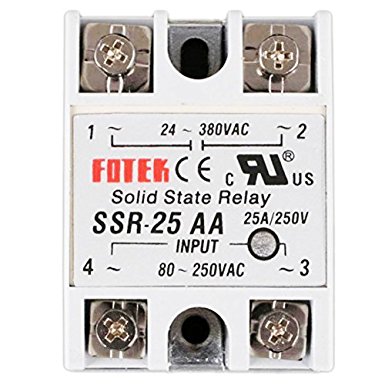 SSR-25AA Input 80-250V Output 24V-380V Machinery Control AC Solid Module State Relays