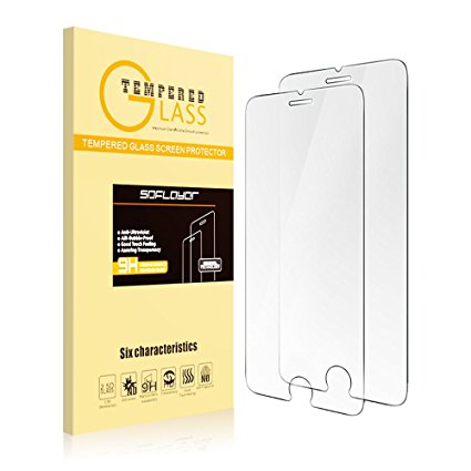 iPhone 7 Screen Protector SDFLAYER Asahi Tempered Glass 0.26mm Ballistic Glass Screen Protector Work with iPhone 6/S and Protective Case 2 Packs