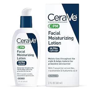 CeraVe PM Lotion, Face Moisturizer for Night Use, 2 fl oz