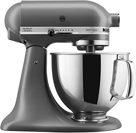 KitchenAid KSM150PSFG Artisan Stand Mixer- Matte Gray, 5 quart