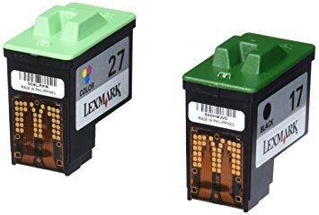 Lexmark Twin Pack #17 Black and #27 Color Print Cartridges-10N0595