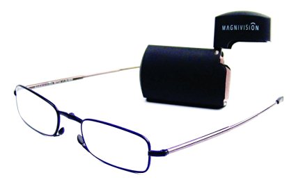 Foster Grant MicroVision Gideon Compact Reading Glasses, Black,  1.00