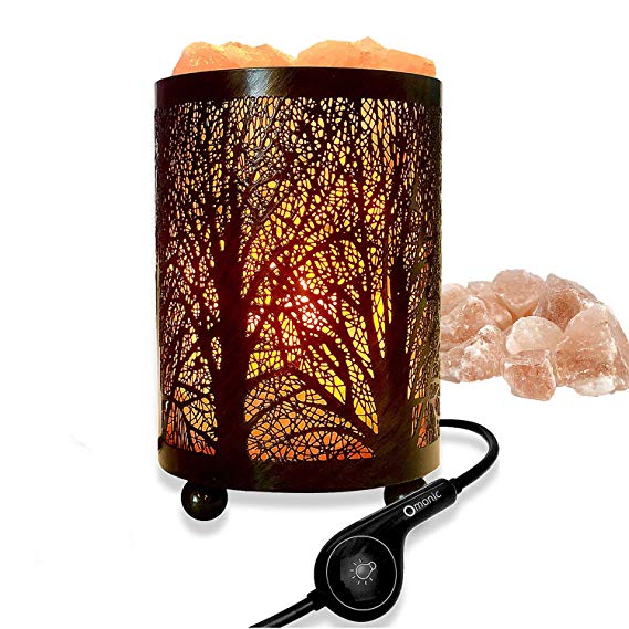 Unique Design Forest Salt Lamp, Himalayan Salt Lamp Table Lamp Night Light Night Air Purifier(10.5x16.5cm),Touch Dimmer Switch Control, Perfect Home Docer and Gift