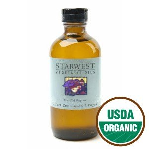 Certified Organic Black Cumin Seed Oil - 4 Ounce Bottle - Virgin Vegetable Oil - Nigella sativa - Black Caraway, Black Sesame