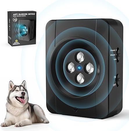 Anti Barking Device, Barking Control Devices, Anti Dog Barking Control Devices with 3 Adjustable Sensitivity and Frequency Levels Sonic Bark Control Device Indoors and Outdoors for Dogs