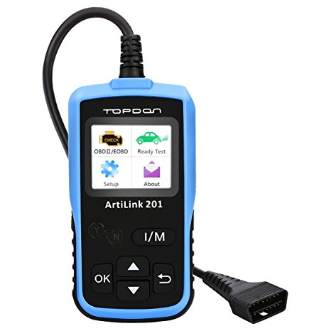 OBD2/EOBD Scanner,Topdon AL201 Auto Code Scanner Check Engine Code Reader with O2 Sensor Test, View Freeze Frame Data, DTC Read and Clear (Topdon AL201) (Topdon AL201)