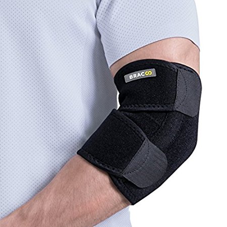 Bracoo Elbow Brace, Neoprene Sleeve, Adjustable Support (Elbow Support-Dual Stabilizer)