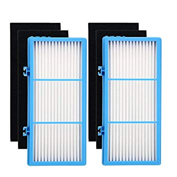 Yoodelife Replacement HEPA Filters for Holmes HAPF30AT Total Air Purifier AER1 Series (2 Packs) and Carbon Booster Filters for Holmes HAP242-NUC (4 Packs)