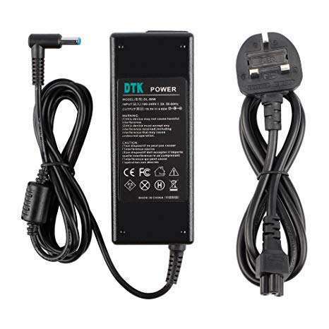 Dtk® Ac Adapter Laptop Computer Charger/Notebook Pc Supply Power source for HP Output: 19.5V 4.62A 90W Power Cord Connector: Φ4.5Φ3.0 with pin Inside