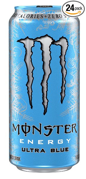 Monster Energy, Ultra Blue, 16 Ounce (Pack of 24)