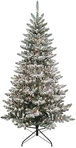 6-Foot Pre-Lit Clear Incandescent Snow Pine Tree