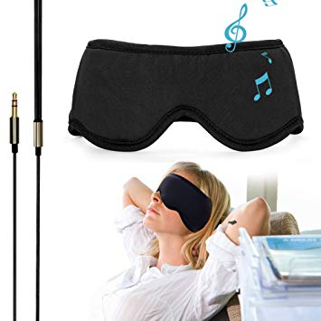 Sleepace Sleep Headphones, Comfortable Washable Eye Mask with Built-in Earphone for Sleeping, Perfect for Air Travel, Relaxation, Meditation, Insomnia, Side Sleep XL(23.23"~24")