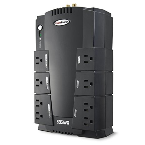 CyberPower CP685AVR AVR UPS System, 685VA/390W, 8 Outlets, Compact